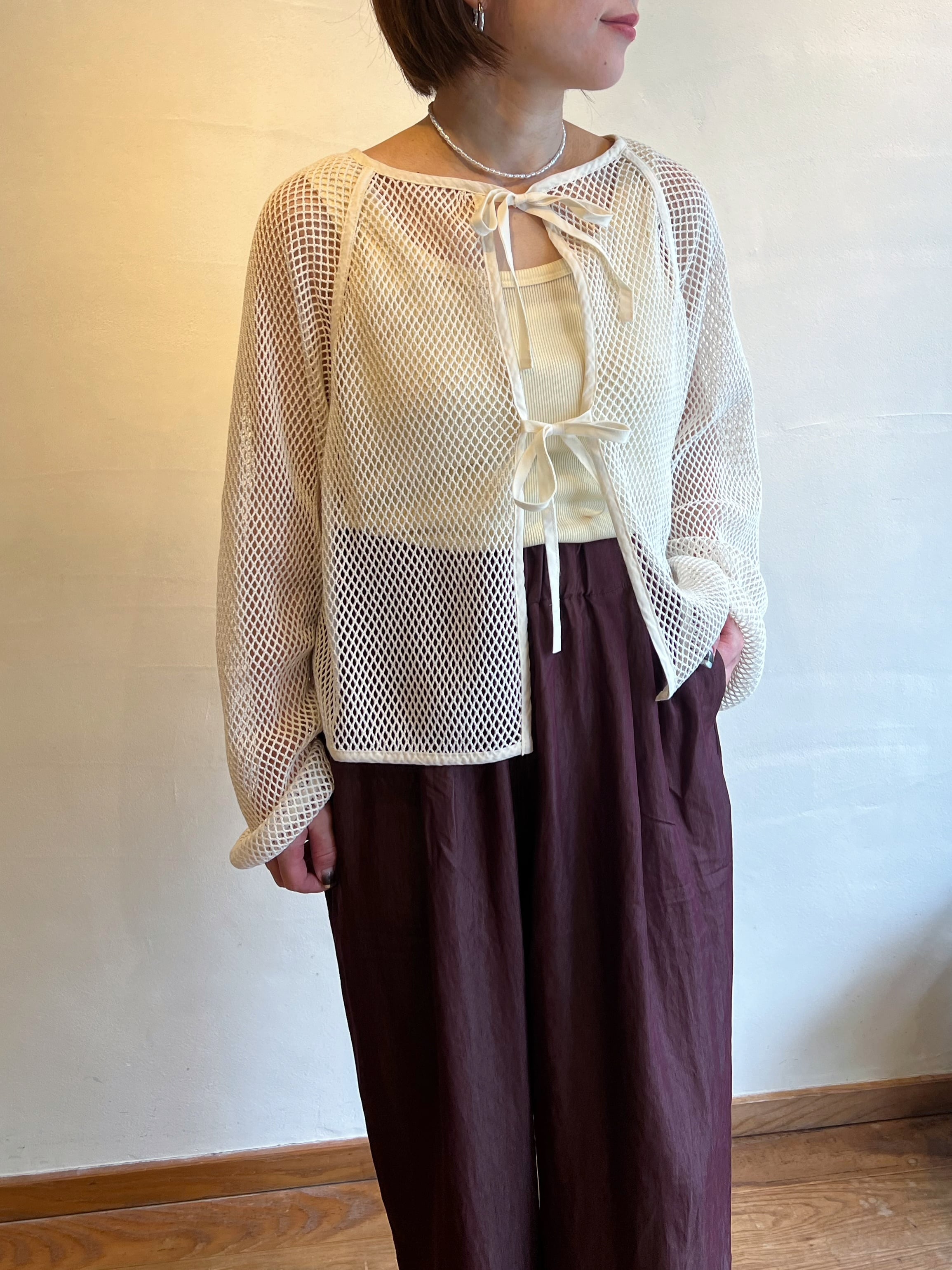 KHA:KI / ミルメッシュカーディガン | anouk
