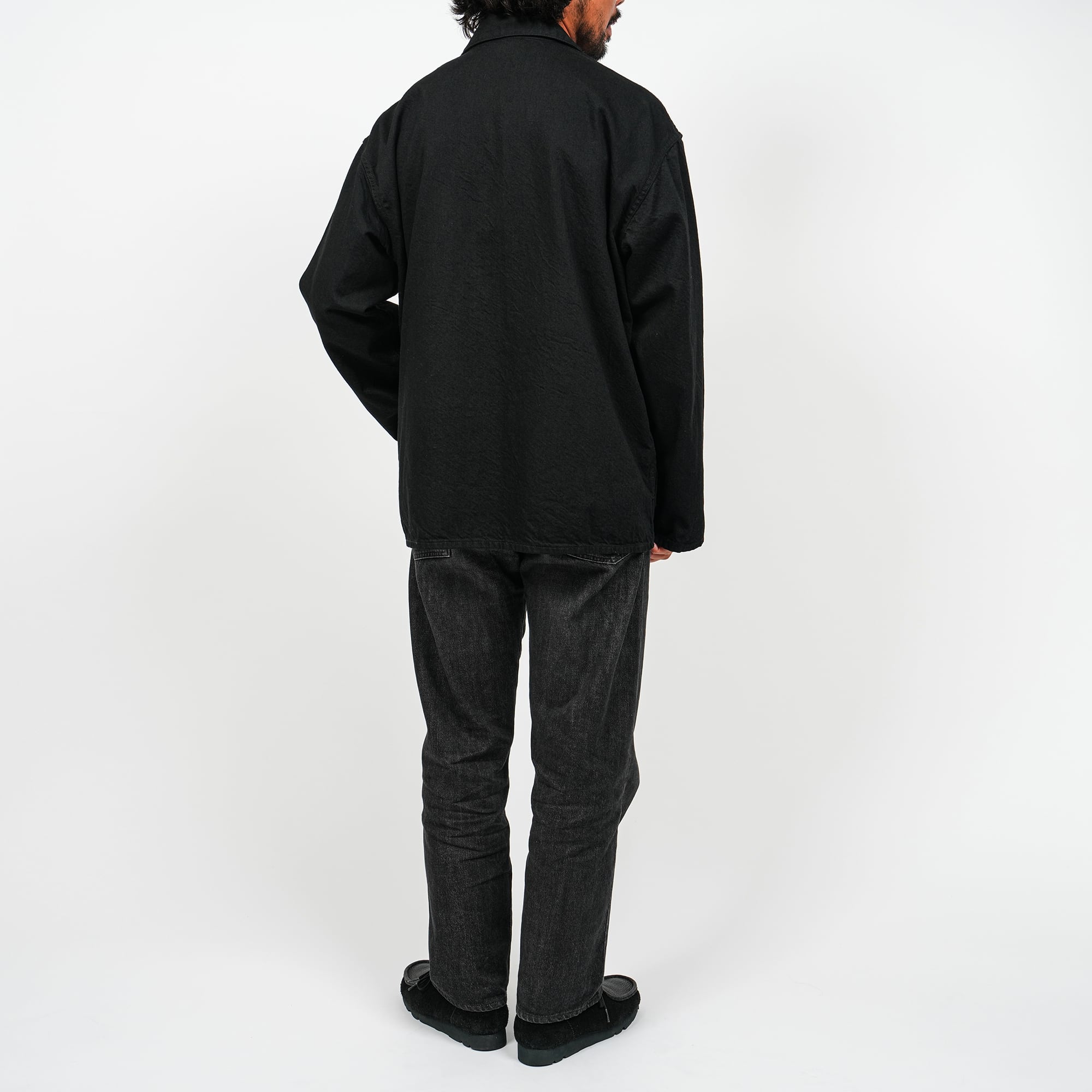 Euro Work Black Denim Jacket