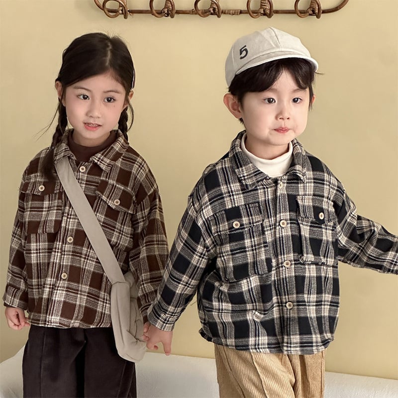 BABY&KID】秋新作チェックシャツ | 韓国子供服通販 - Baker