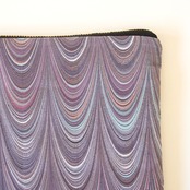 墨流しポーチ 〔孔雀のすみか〕