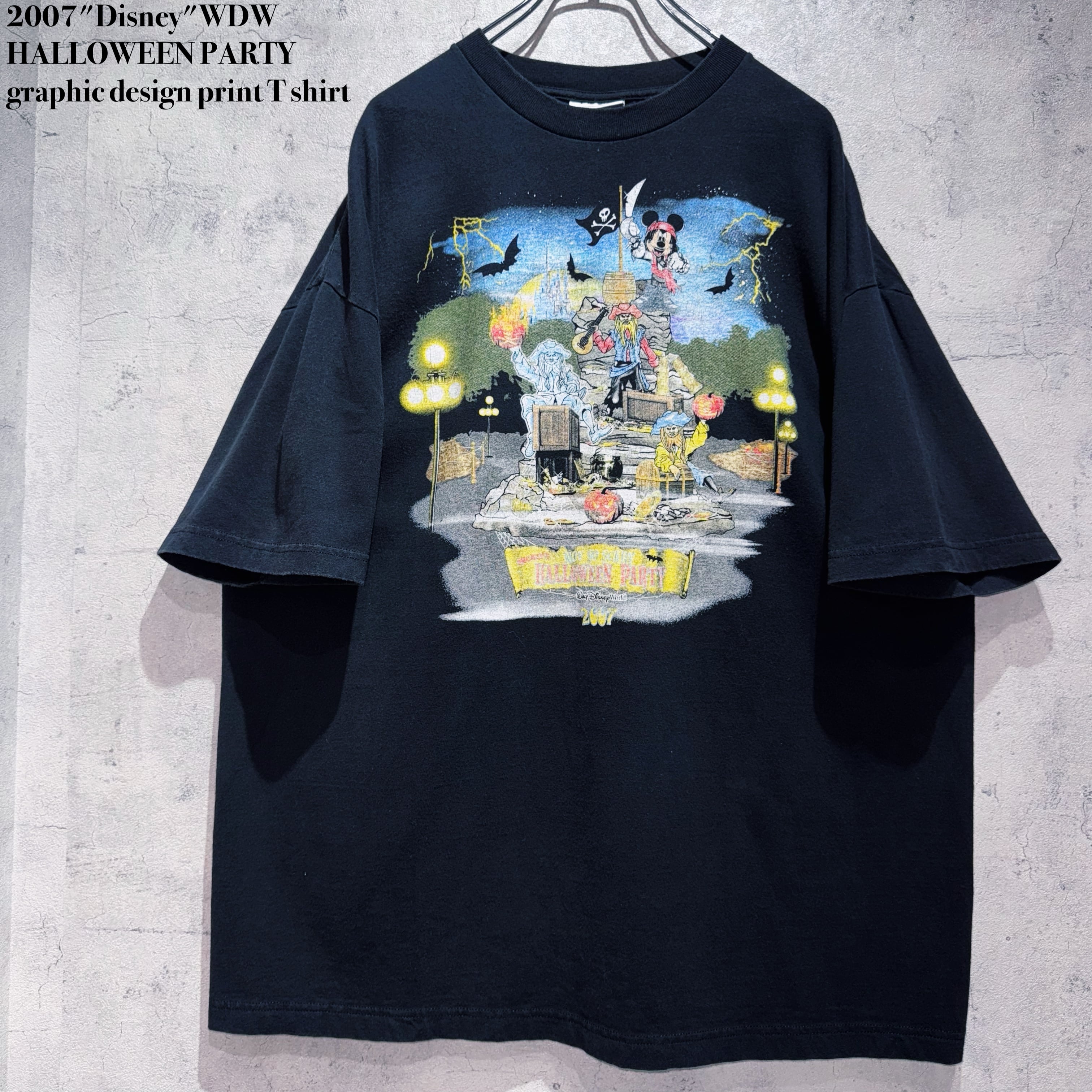 2007"Disney"WDW HALLOWEEN PARTY graphic design print T shirt
