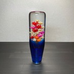 水中花シフトノブ　【特極-Tokugyoku-青】　140㎜　【送料無料】