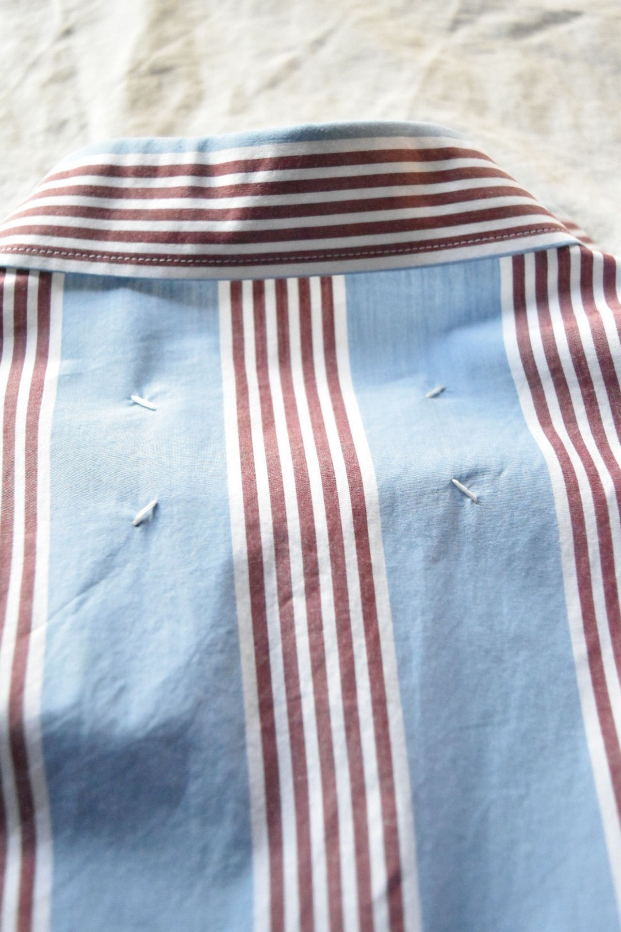 ”MAISON MARGIELA” 2020 Stripe Fly Front Long Shirt