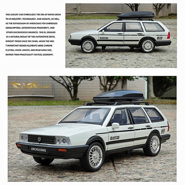 フォルクスワーゲン SANTANA サンタナ ワゴン 1/32 ミニカー 全3色 ライト点灯 合金モデル 模型 ジオラマ