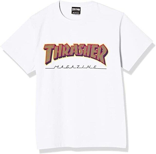 THRASHER(スラッシャー) Diagonal Stripe S/S Tシャツ ホワイト TH91341