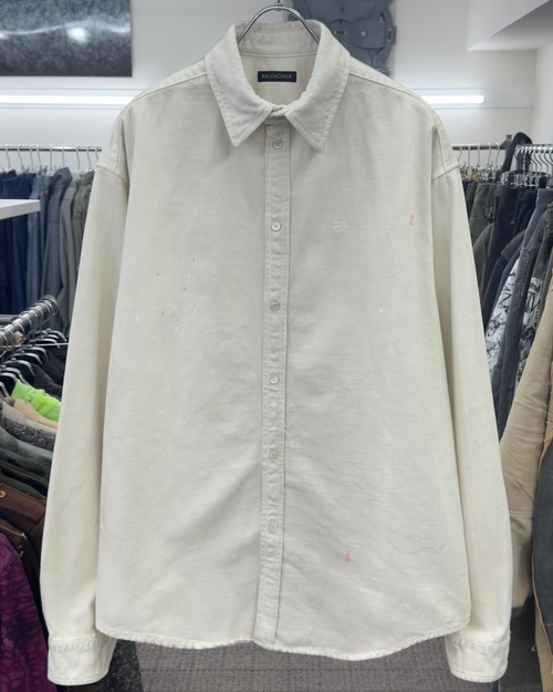 AW2022 BALENCIAGA DIRTY DENIM SHIRT