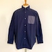 Oxford Retro Check Pocket BD Shirts　Navy