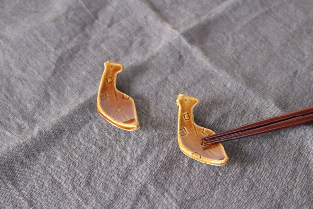 【工房kuromiya】動物箸置き　キリン　A・B