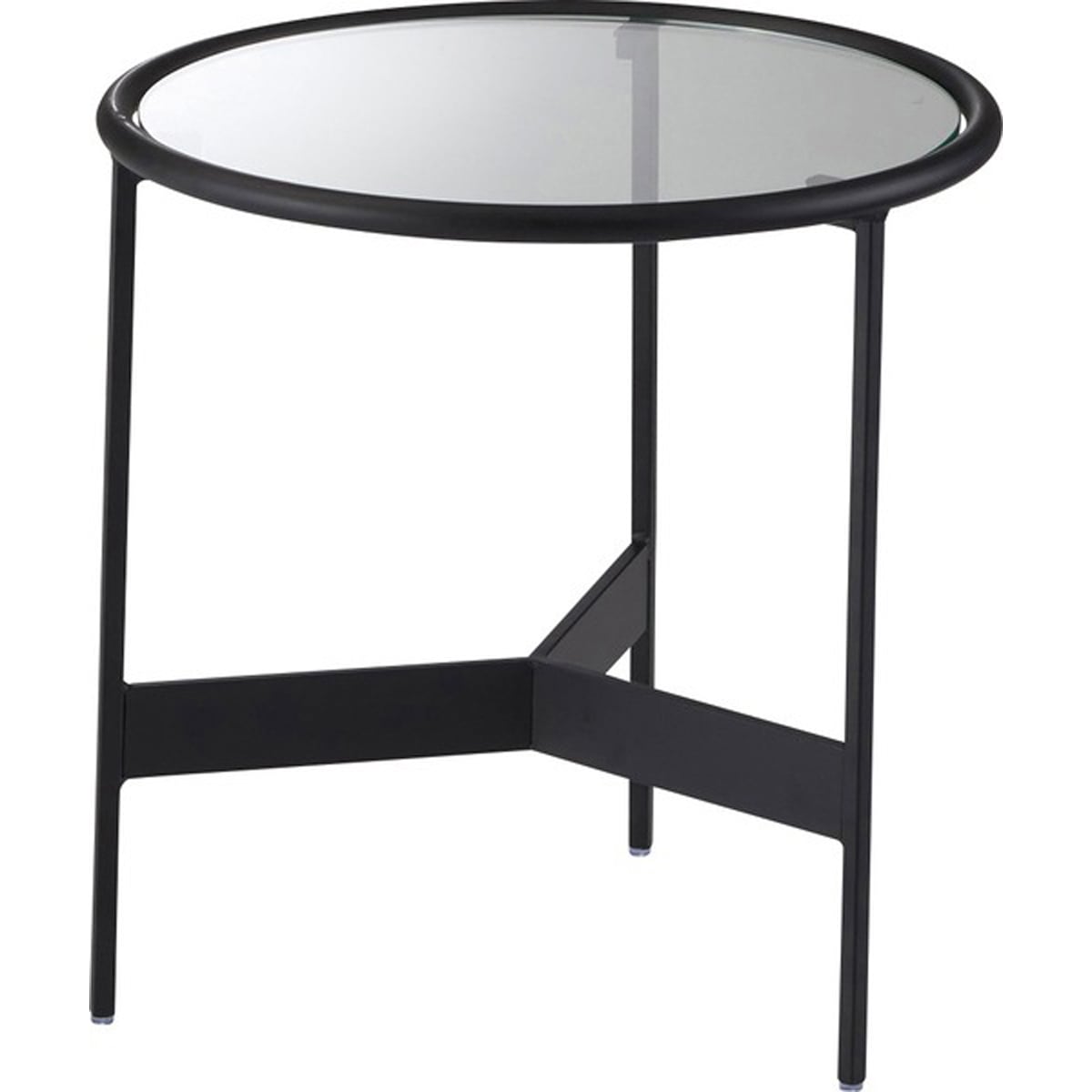 ガラステーブル HIT-240 ブラック 黒 ラウンドテーブル 丸 ガラス 円形 丸形 ローテーブル センターテーブル アイアイン 室内 おしゃれ シンプル 異素材
