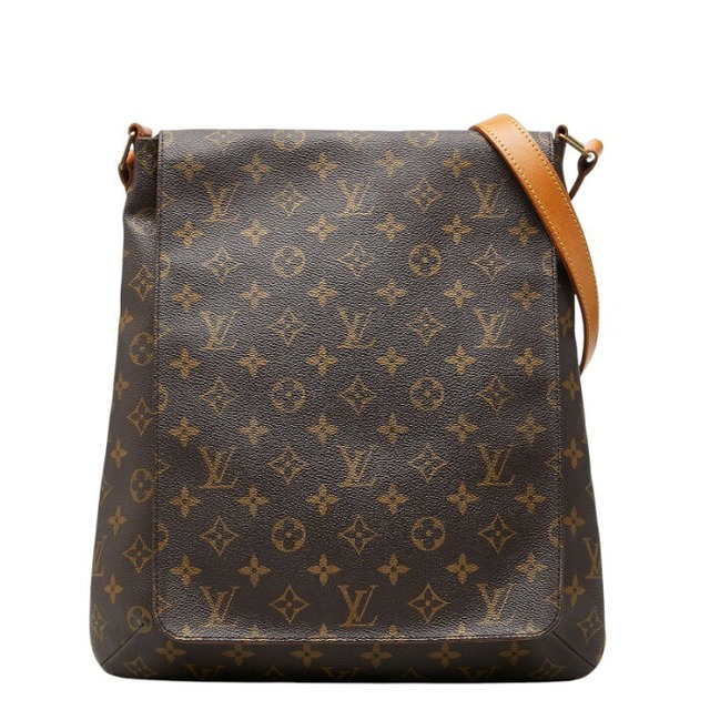 ルイ ヴィトン モノグラム ミュゼット 斜め掛け ショルダーバッグ M51256 ブラウン PVC レザー レディース LOUIS VUITTON 【中古】