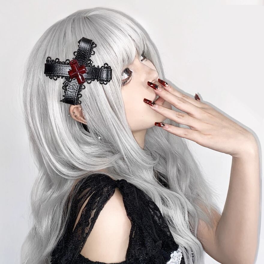 アクセサリー koronbusu ダブルカラー レースカット シュシュW[品番：VX000000855]｜Jewel vox