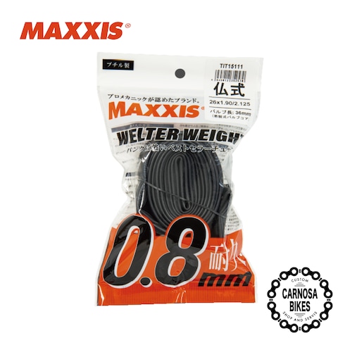 【MAXXIS】WELTER WEIGHT(French Valve) [ウェルターウェイト(仏式)] チューブ 20×1.30/1.50" 48mm