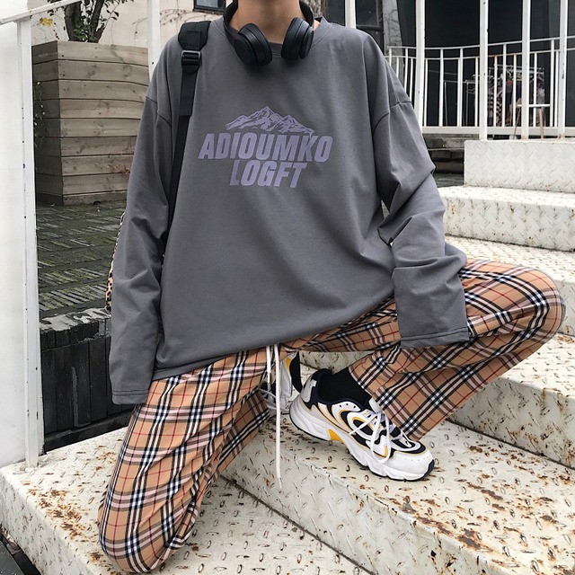 送無 ストリートファッション 長袖シャツ 2色バージョン 男女 原宿 韓国 お取り寄せ商品 Bf 2tb Street