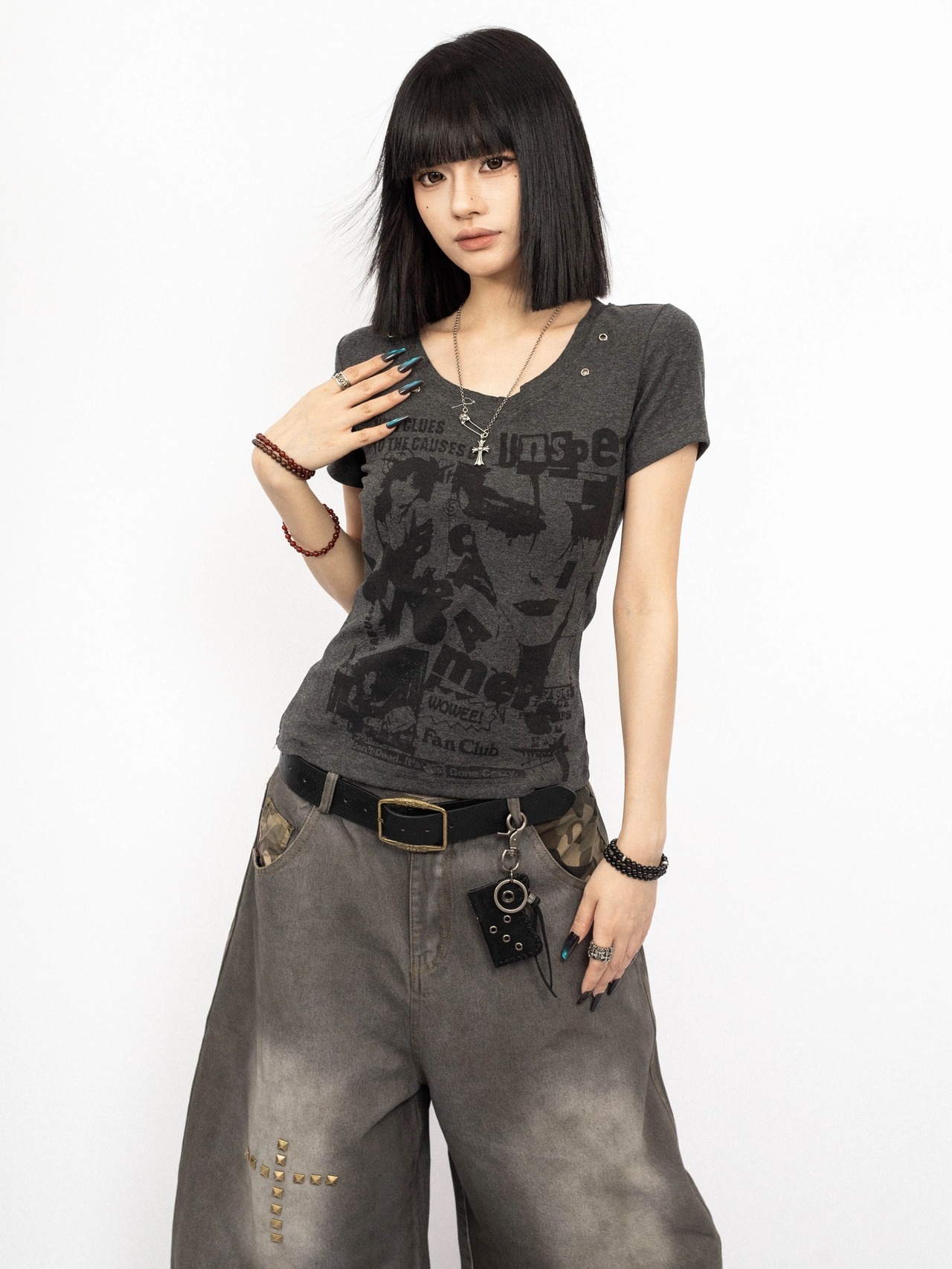 Rock-Print Tops