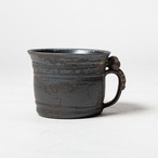 ［石渡 磨美 ］75	どんぐりマグ（黒唐金）／B