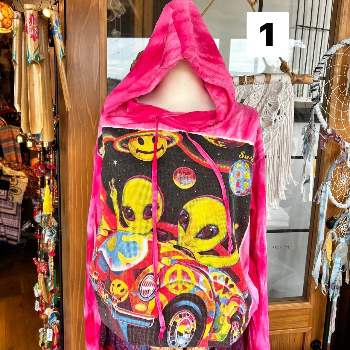 宇宙柄タイダイパーカー | アジアン雑貨ルチュ