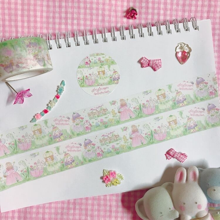 限定再販♡ 花の妖精イースターマスキングテープ24mm