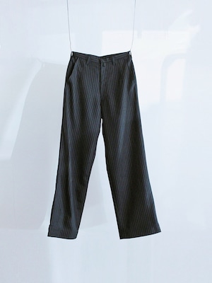 Garage.U.W RE WIDE HERRINGBONE STRIPE TROUSERS