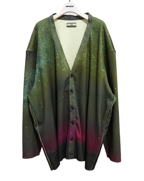 【24SS】NONTOKYO ノントーキョー / PRINT RIB BIG CARDIGAN (AURORA)