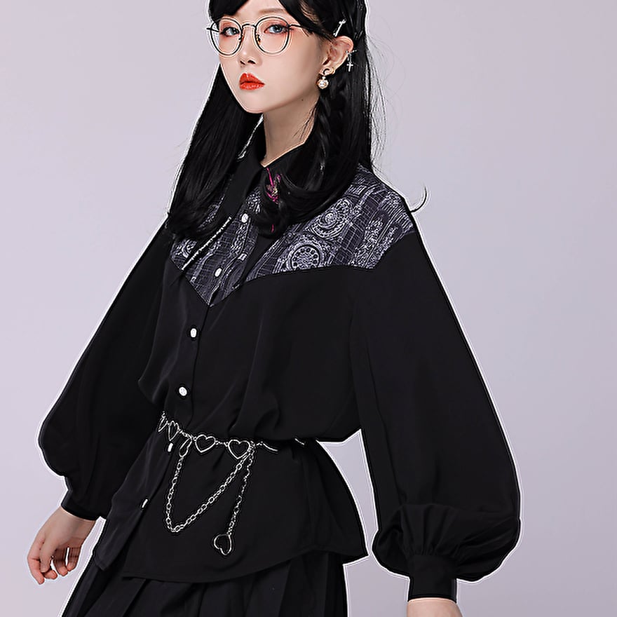 ゴスロリ通販 With U ゴシック ロリィタ 長袖シャツ ユニセックス
