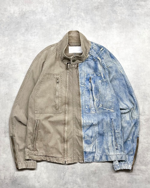 TALKING ABOUT THE ABSTRACTION "Trompeloeil" Zip-up Blouson