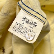 90s SUN SURF サンサーフ ヤシの木 フラガール 7分袖 ハワイアンシャツ アロハシャツ XL/イエロー系 メンズ/東洋エンタープライズ