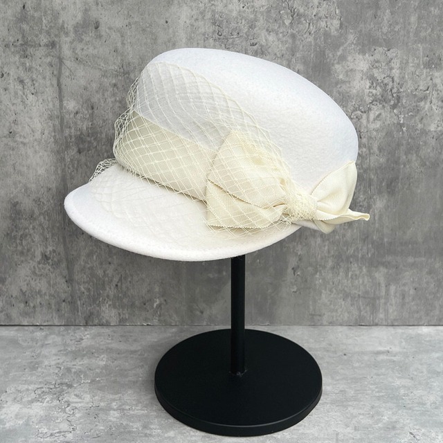 全3色/Mesh ribbon wool cap　M1466