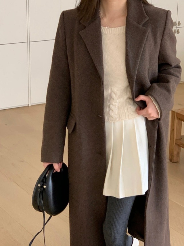 (予約) miel / Single wool coat 3color