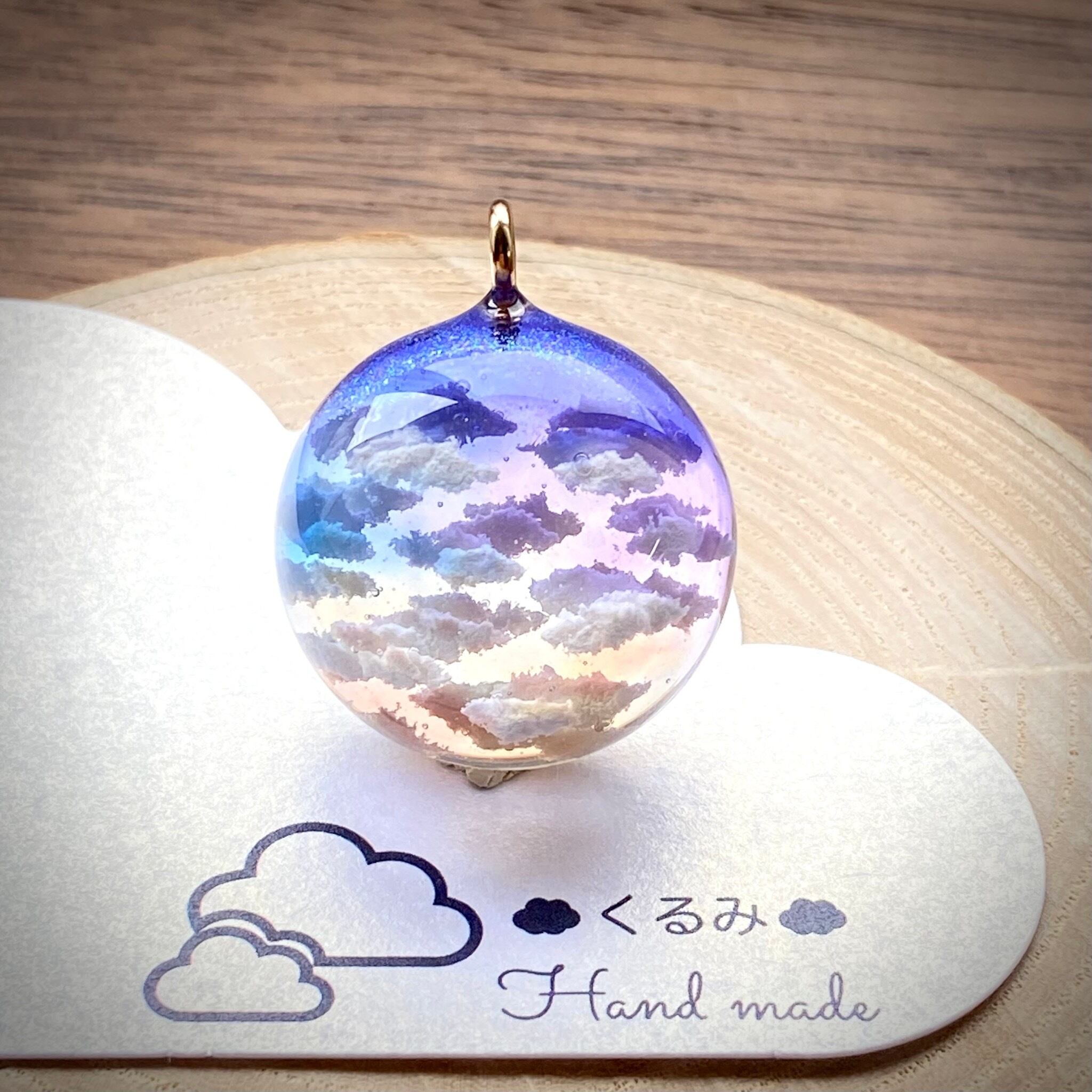 半球の雲レジン 夕暮れ空 D