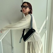 リバーシブルダブルカラーリブニットPO/エクリュ