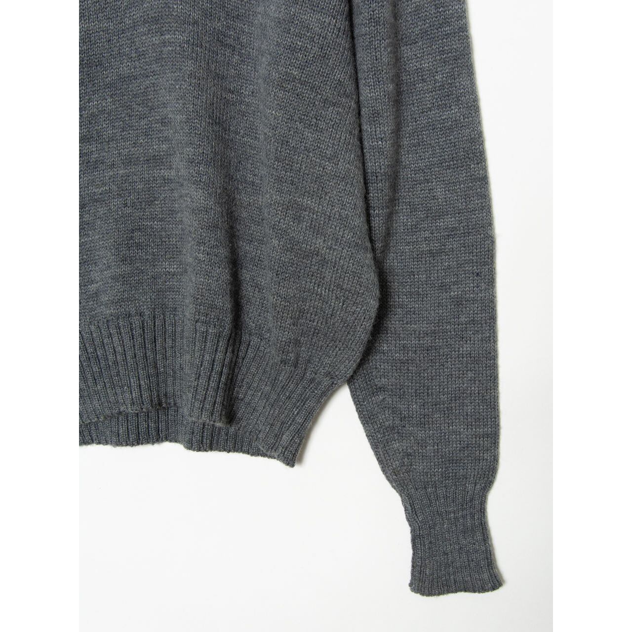 【Made in Scotland】For Harrods wool-nylon v-neck sweater(スコットランド製 ハロッズ別注 ウール ナイロンVネックニット セーター)10d