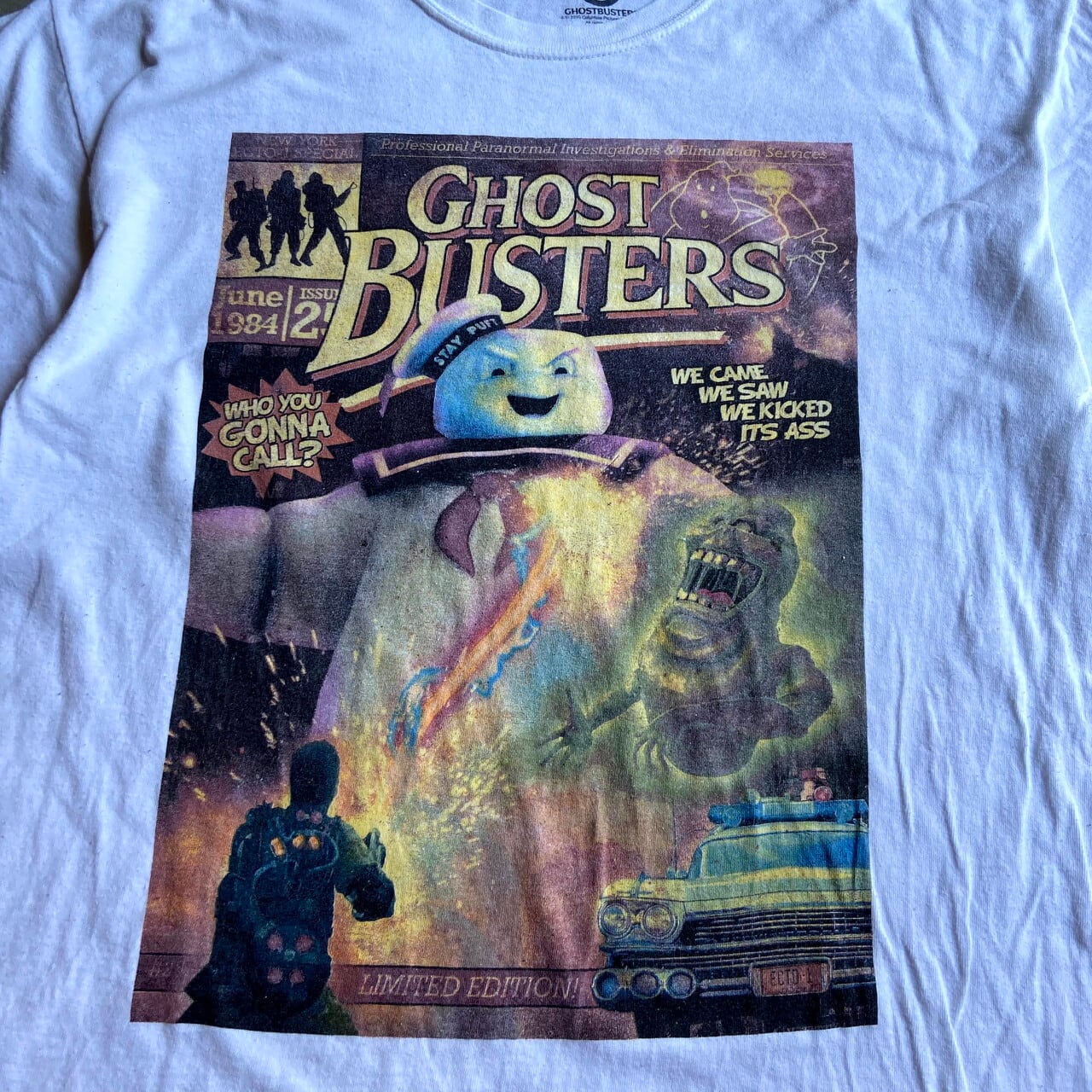 ゴーストバスターズ プリントTシャツ ムービーTシャツ メンズL 古着