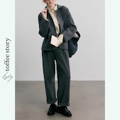 シンプル且つエレガント♡ウールストレートパンツ P0109