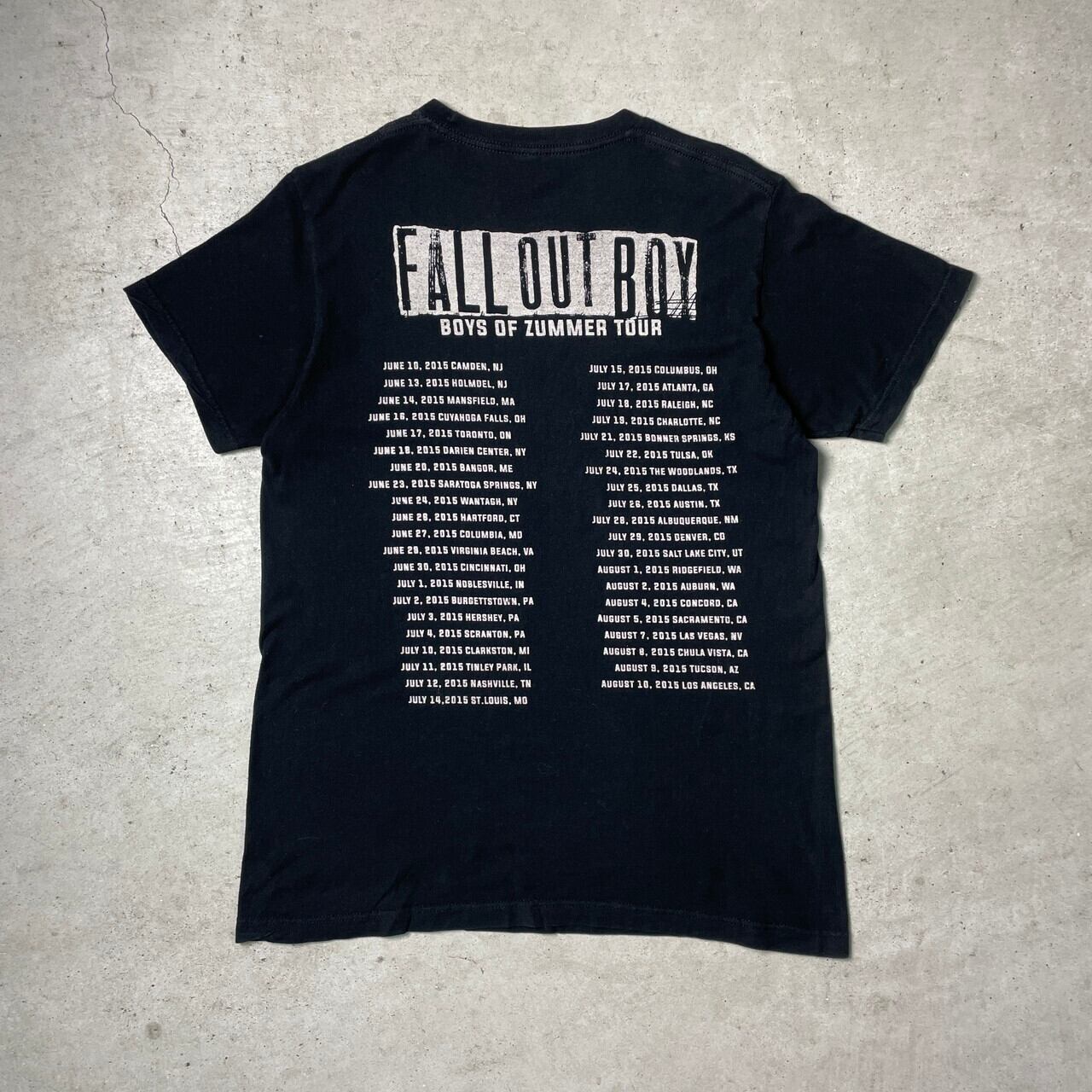 FALL OUT BOY バンドTシャツ メンズM 古着 ツアー ブラック 黒 バンT 
