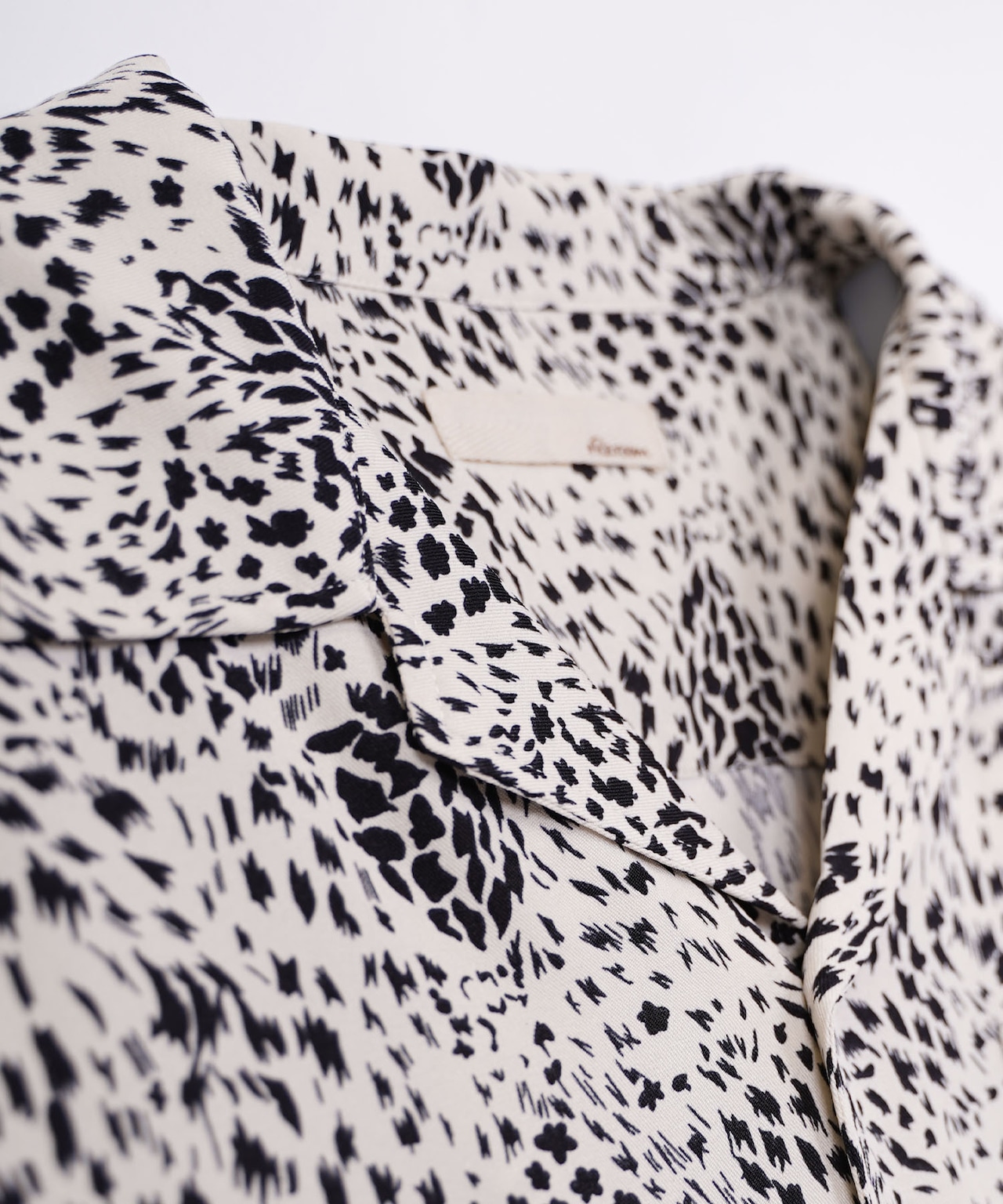 【#Re:room】LEOPARD OPEN COLLAR LONG SLEEVE SHIRTS［RES091］