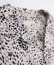 【#Re:room】LEOPARD OPEN COLLAR LONG SLEEVE SHIRTS［RES091］