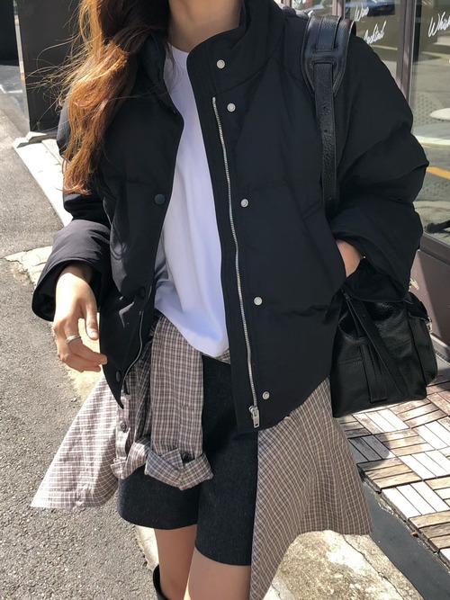 (予約) verveine / Carol goose-down short padding 2color