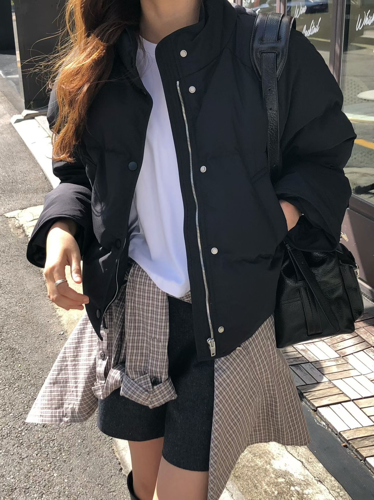 (予約) verveine / Carol goose-down short padding 2color