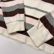 Canterbury カンタベリー ボーダー柄 長袖 ラガーシャツ L /ラグビー/レディース/ピンク系