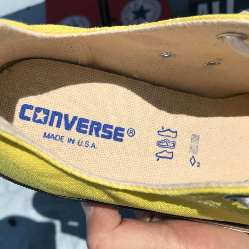 90's CONVERSE コンバース ALL STAR LOW キャンバススニーカー LEMON