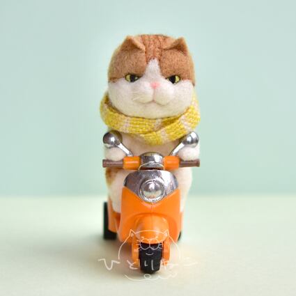 【猫さん】バイクねこ/茶白