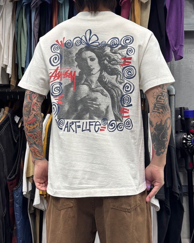 【Special!!】90’s old stussy Venus Photo Design Tee  "白タグ" "ヴィーナス" “Art Is Life”【高円寺本店】