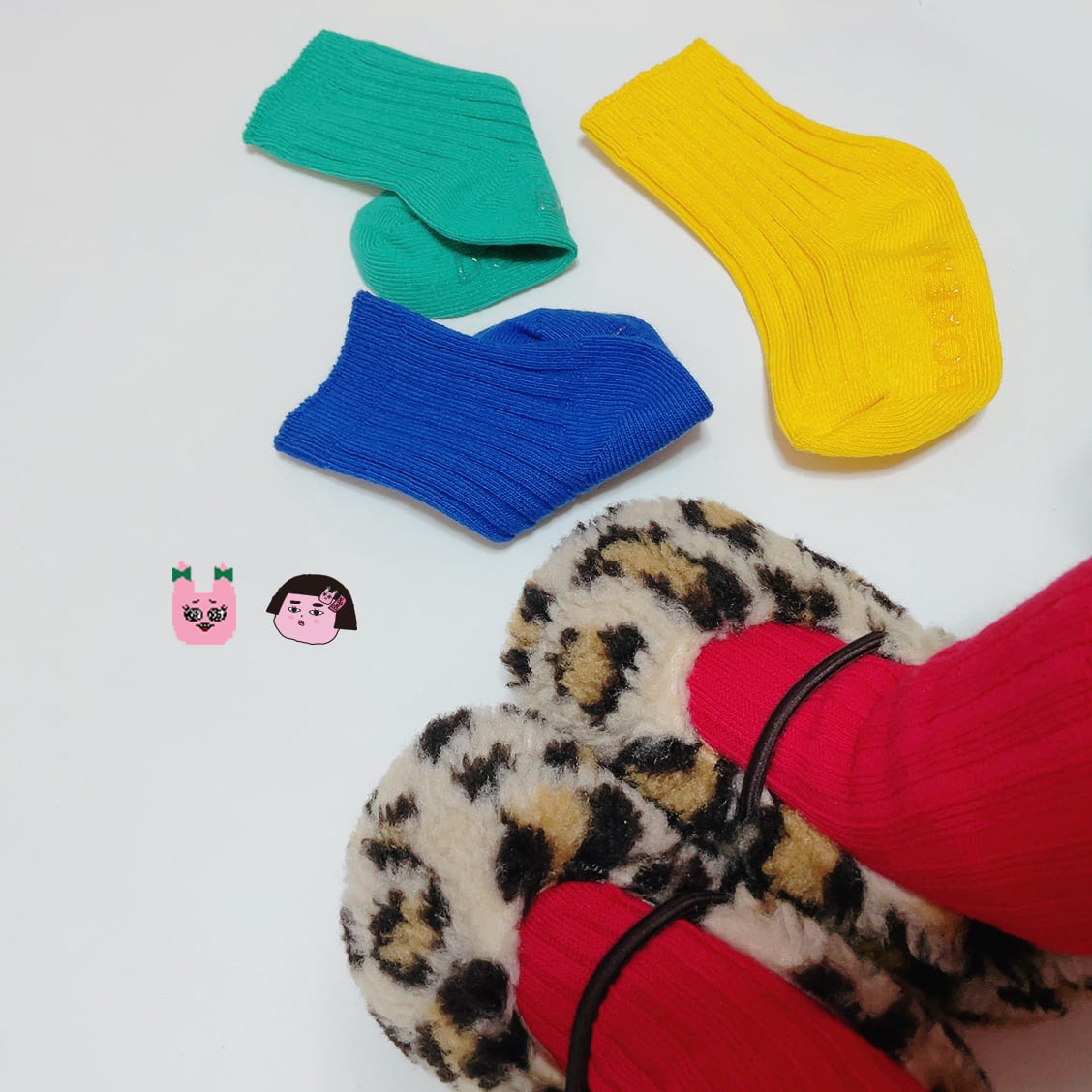 RGB SOCKS SET ( 4in1) | RYOKKUMi.りょくみ/韓国子供服