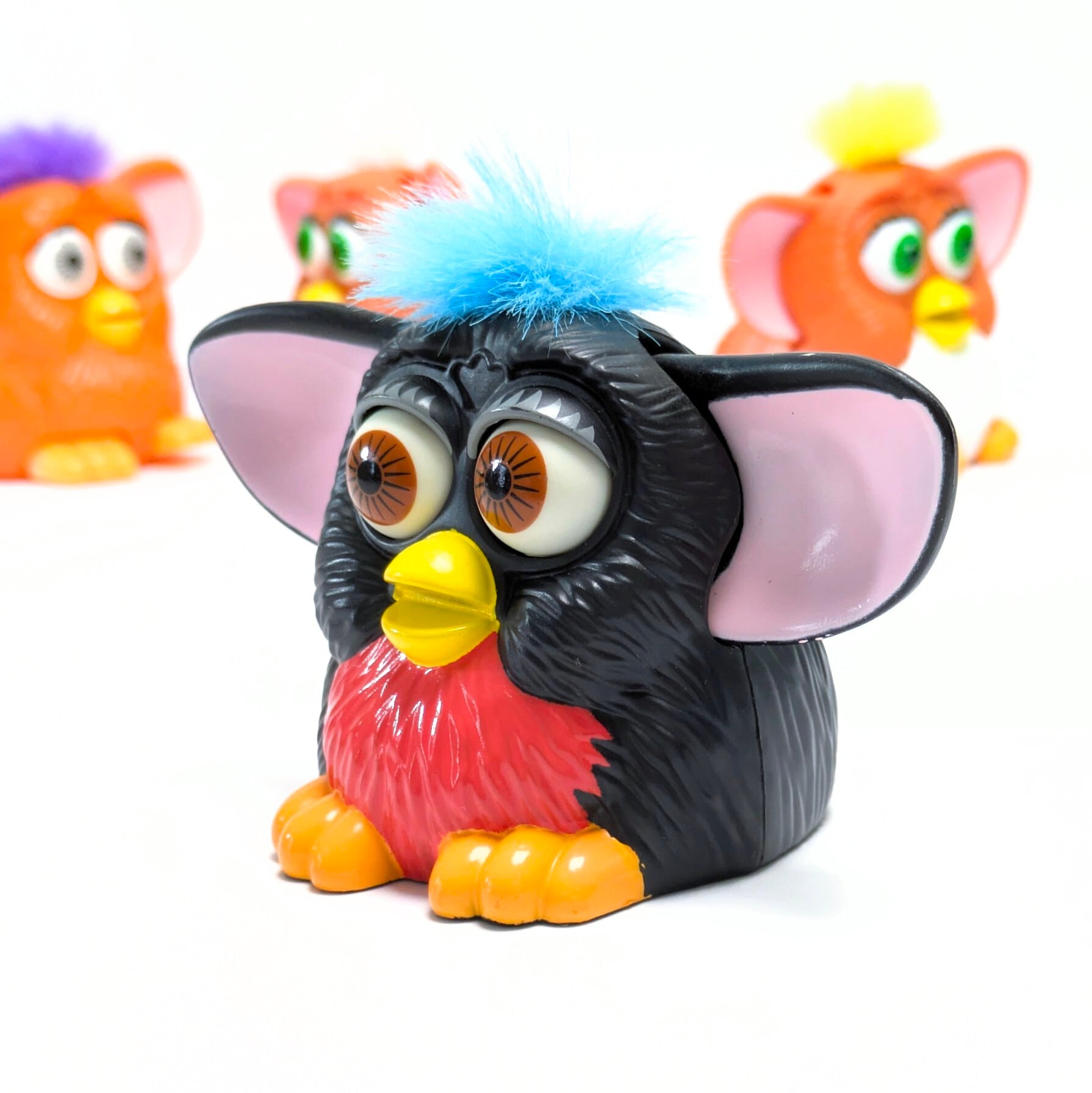 ☆ VINTAGE1998 ☆【 McDonald's × Furby ( ファービー )】 1998年マクドナルドミールトイ『ブラック ブルーヘアー』ハッピーミール　〚アメリカン雑貨 アメトイ〛