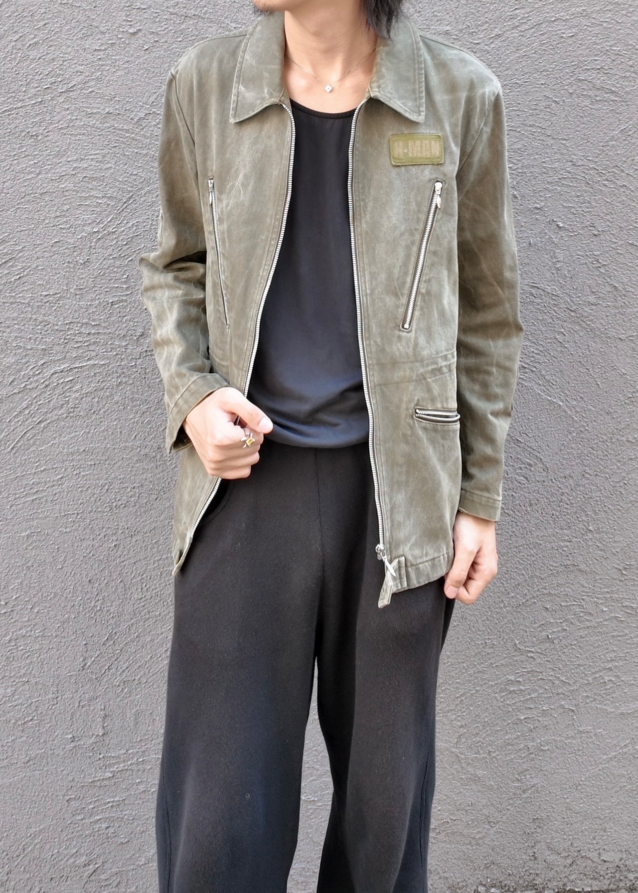 【KATHARINE HAMNETT】zip detail shirt jacket