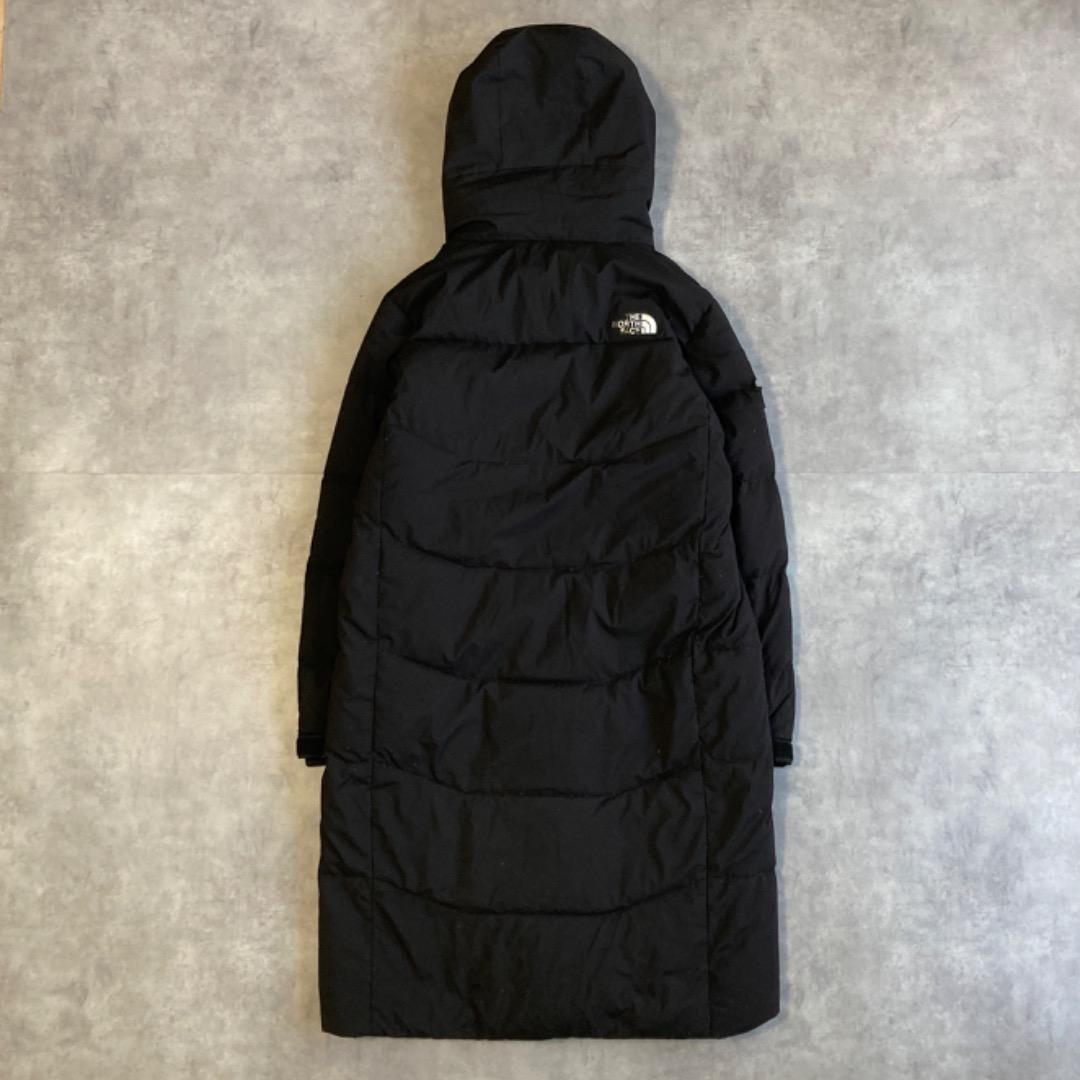 ノースフェイス ダウンジャケット ロング ドライベント 古着 黒 12764