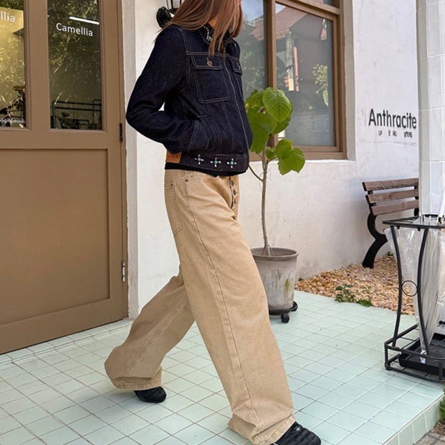 ウエスタンライクスタッズデニムジャケット 1col   R01802