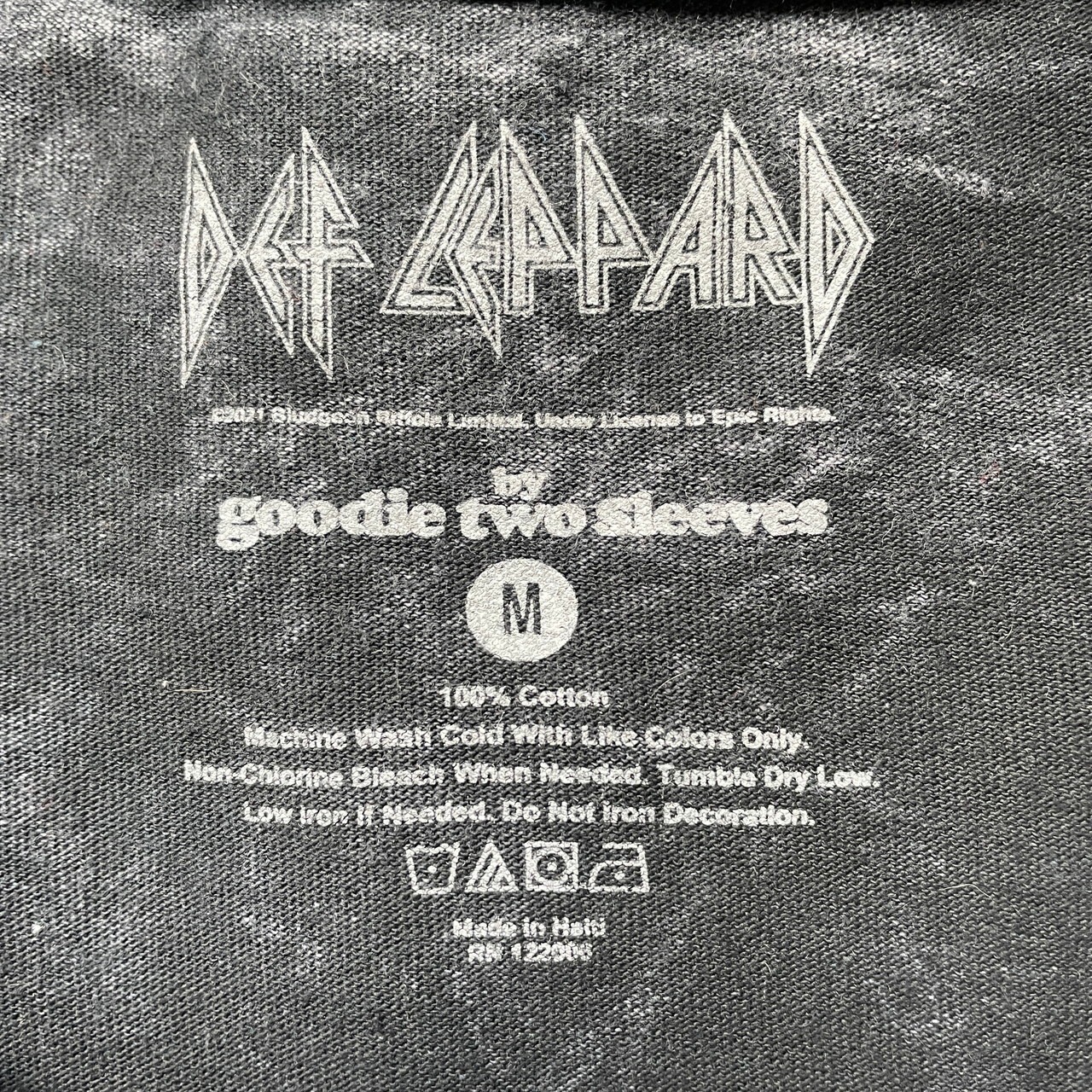 DEF LEPPARD バンドTシャツ メンズM 古着 デフ・レパード ブラック 