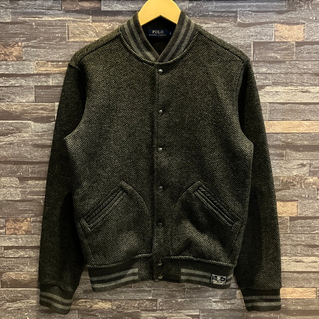 RALPH LAUREN HBT STADIUM JACKET GREY