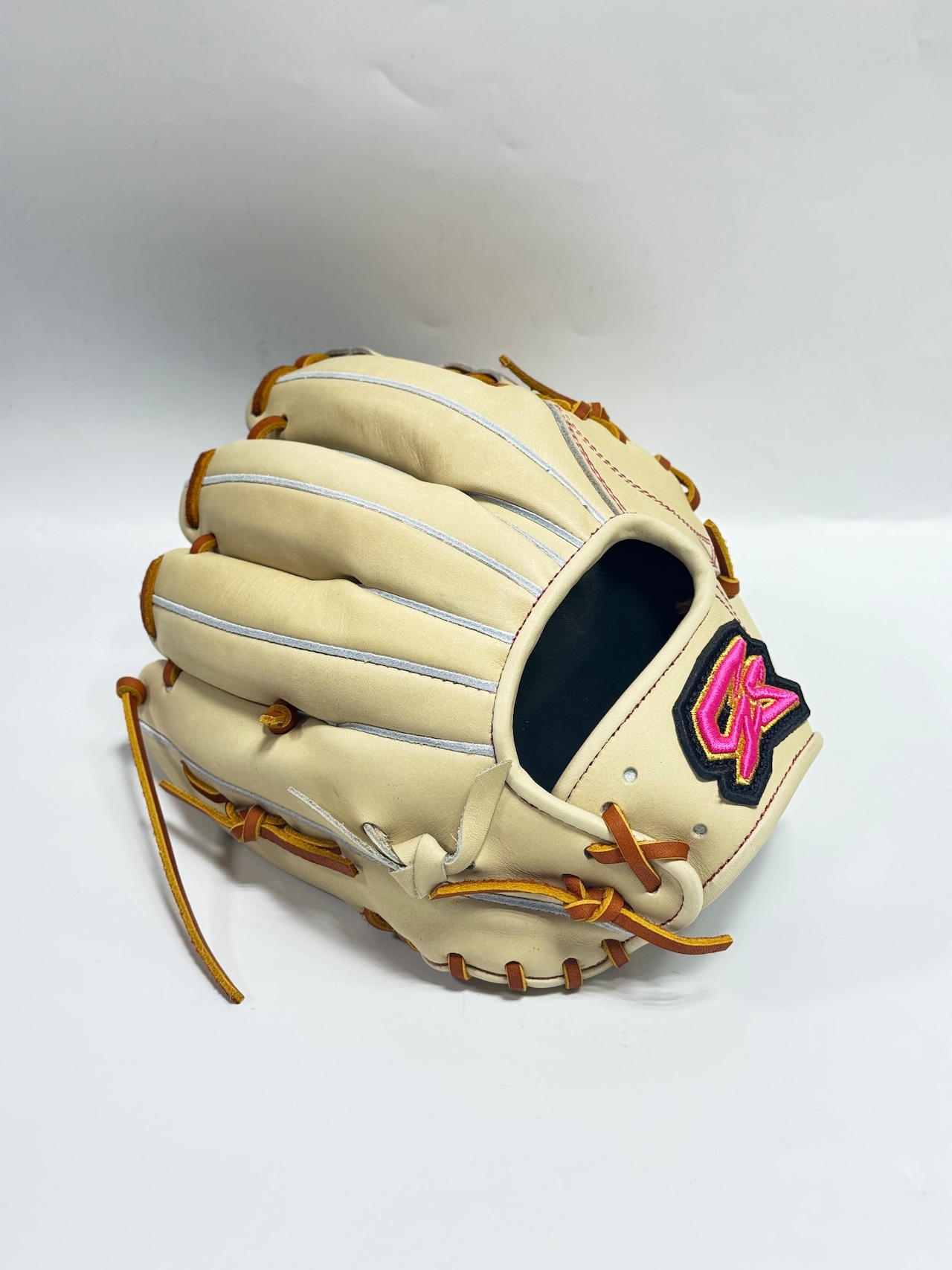 GSーゴリラスポーツ スタンダードモデル 硬式グローブ 右投げ用 当て挟み型 5mm大 キャラメル×コルク ウェブGー9(ワンピース)・画像3